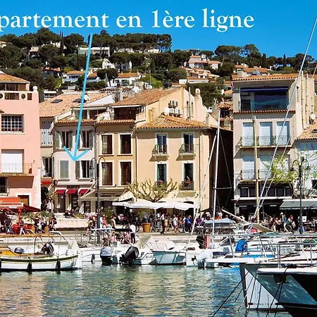 50 M2, En 1ere Ligne Sur Le Port, Vue Mer, Wifi, Climatise, Parking Lägenhet *